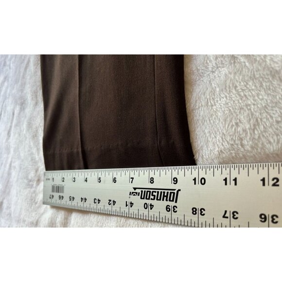 Pursuits Ltd Womens High Rise Wide-Leg Dress Pants Size 8 Brown Stretch New - Picture 5 of 8